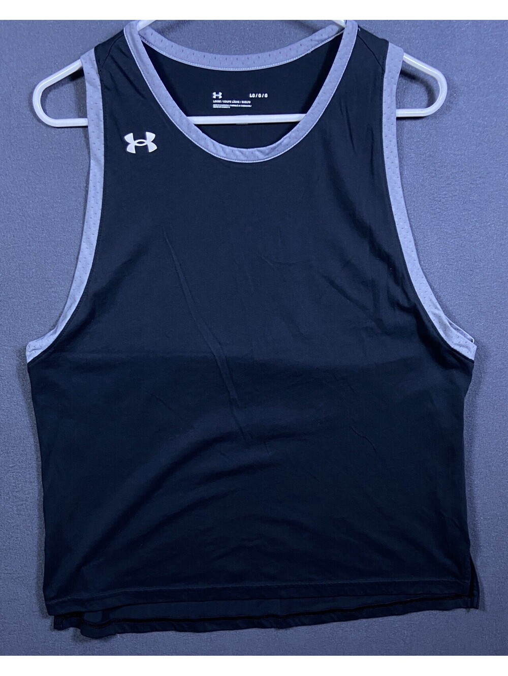 Under Armour Shirt Women’s Large Black Tank Activewear Workout Sleeveless EUC!